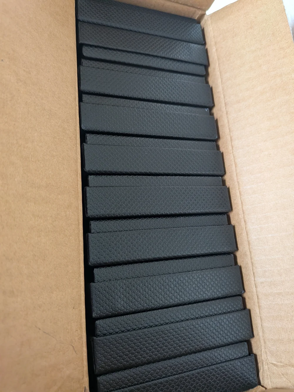 Black Textured Jewelry Box With Poly Fill - Set of 20